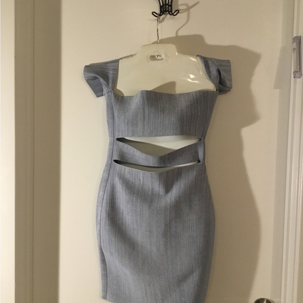 Mistress Rocks Sitting Pretty Blue Mesh Cutout Cold Shoulder $55